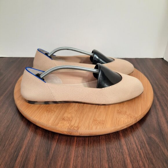 Rothy's Beige and Black Flats - Picture 1 of 10